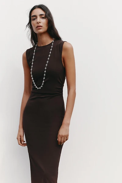 MIDI DRESS WITH BACK HARDWARE