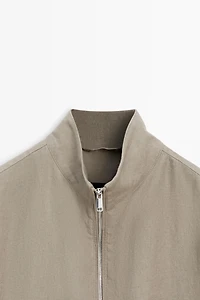 Linen bomber jacket