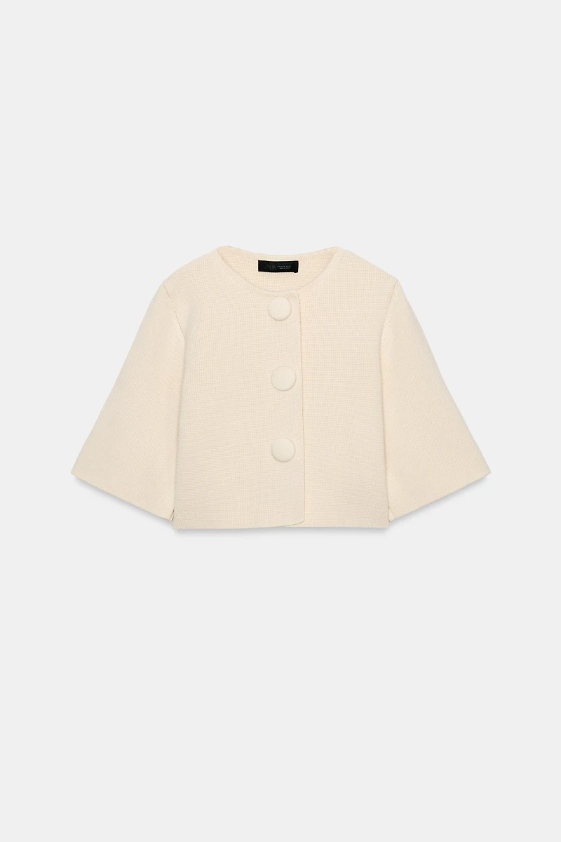 CROPPED KNIT CARDIGAN