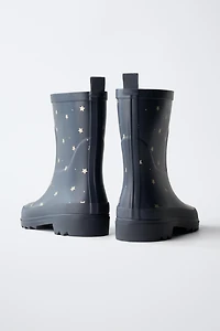 STAR PRINT RAIN BOOTS