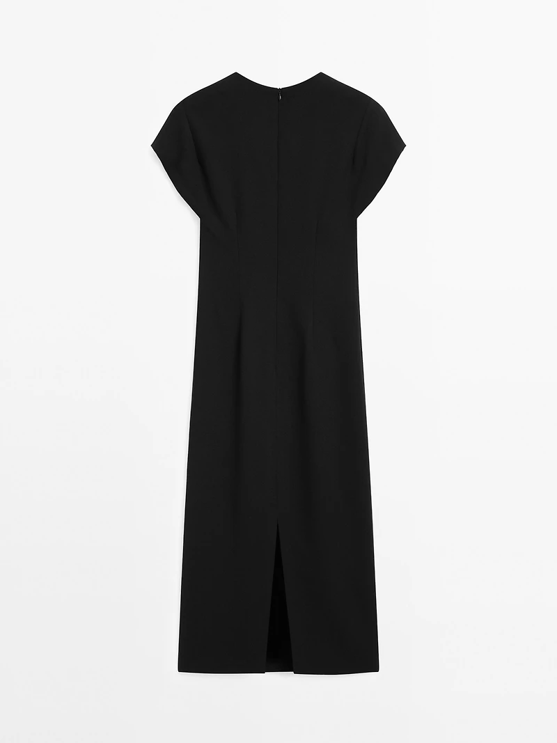 Crepe midi dress