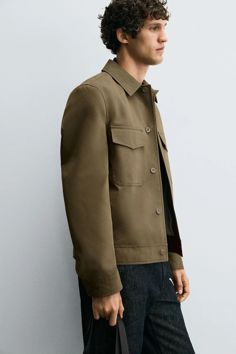 COTTON BLEND TECHNICAL JACKET