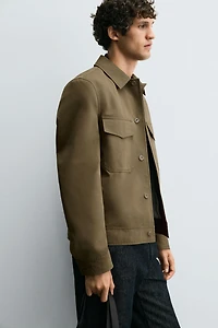 COTTON BLEND TECHNICAL JACKET