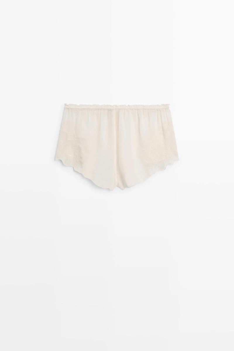 Flowing shorts with embroidered detail