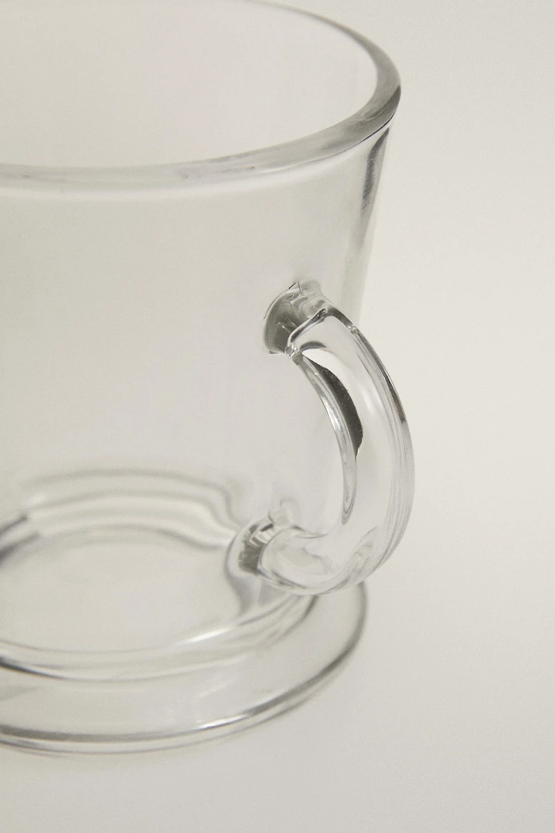 TRANSPARENT GLASS CAPPUCCINO CUP