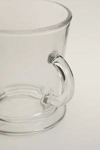 TRANSPARENT GLASS CAPPUCCINO CUP