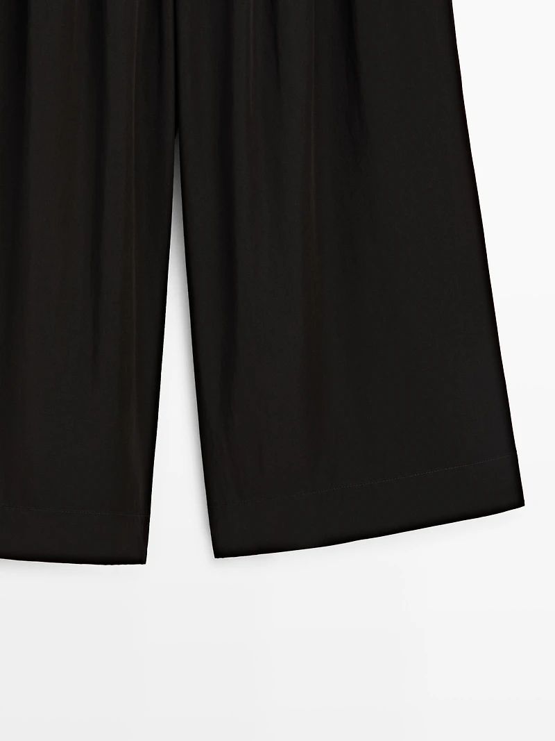 Pantalon wide leg ample fluide