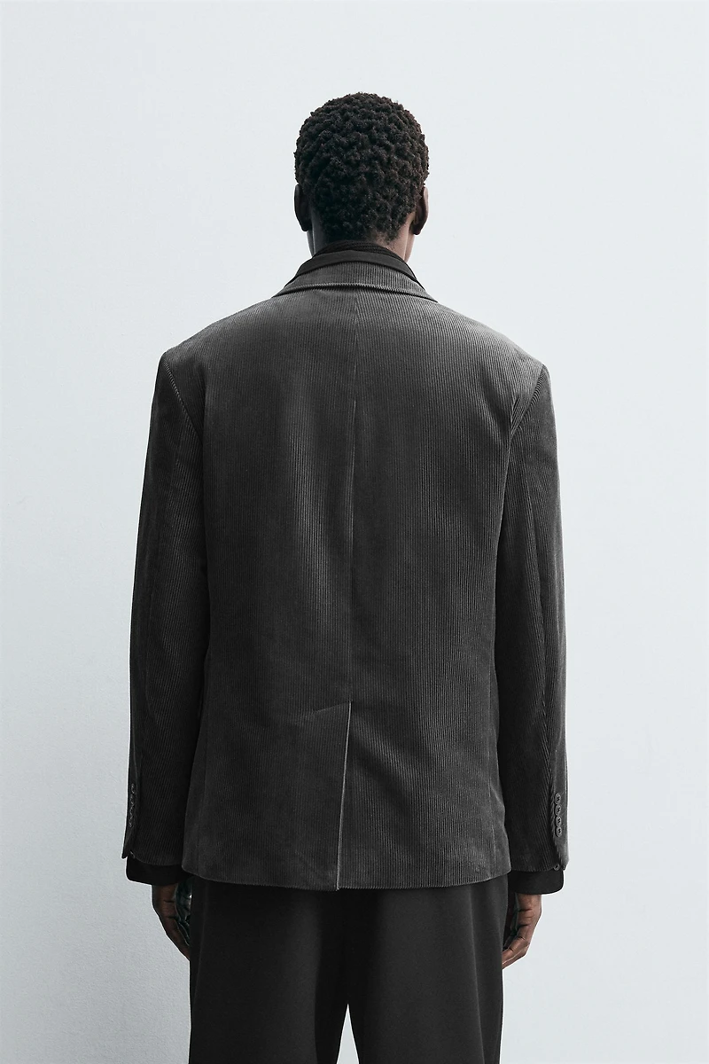 CORDUROY DOUBLE BREASTED BLAZER