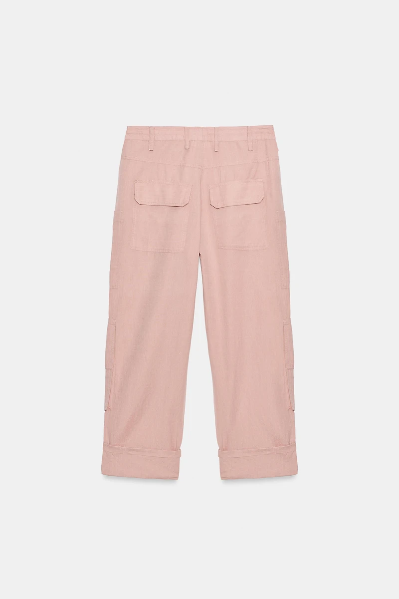 ZW COLLECTION LINEN CARGO PANTS