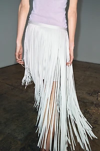ZW COLLECTION ASYMMETRIC FRINGE SKIRT