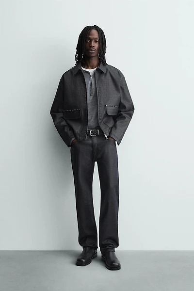 BOXY FIT STUDDED JACKET