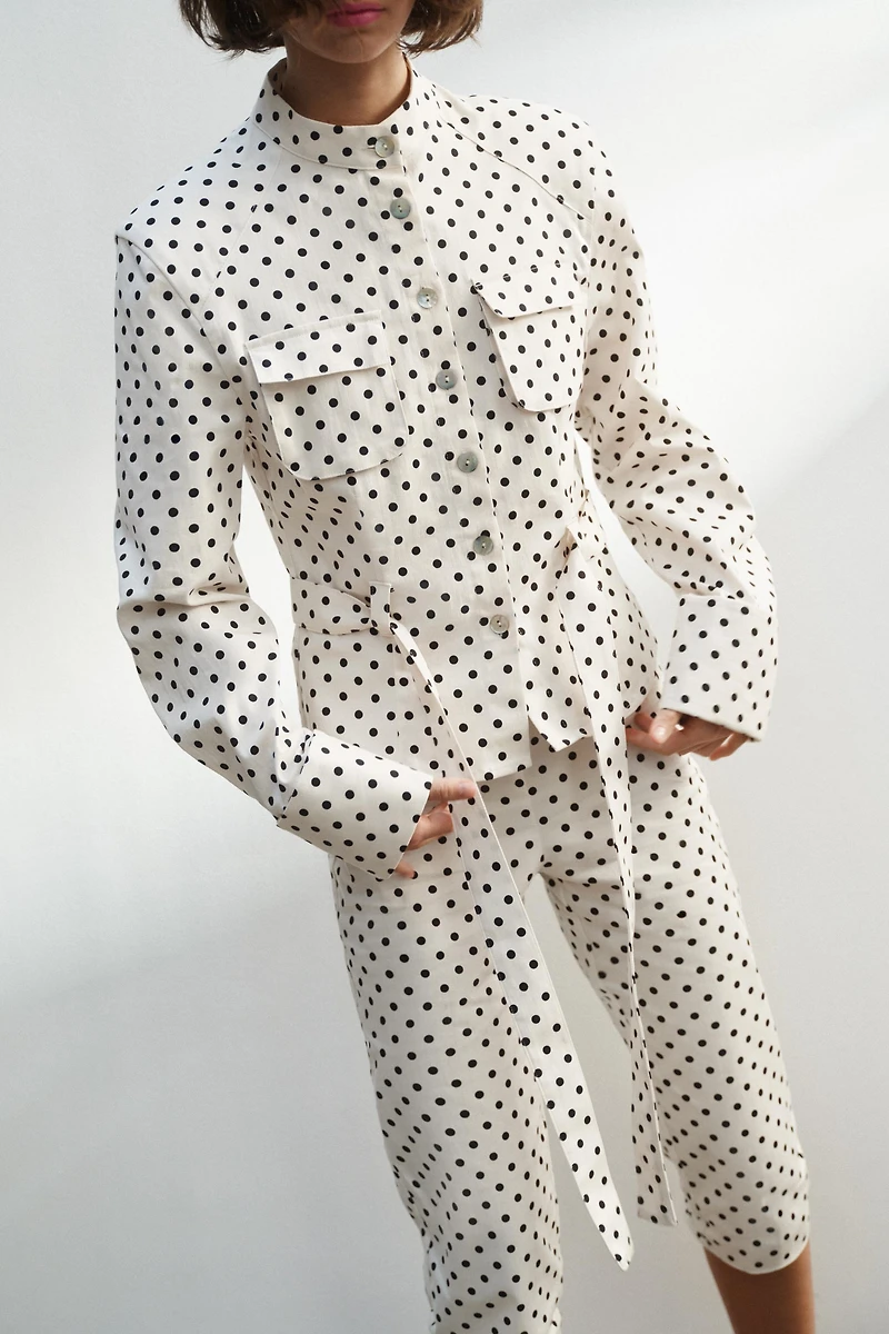 POLKA DOT SHIRT JACKET