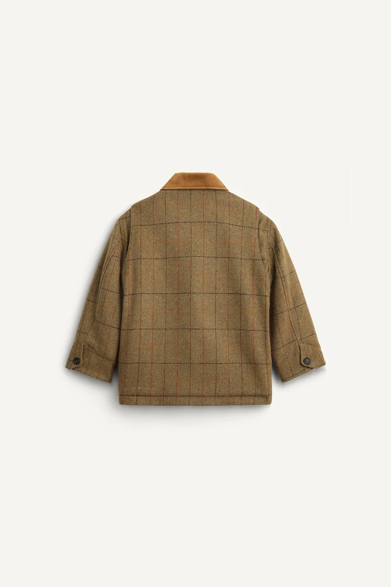 PLAID WOOL BLEND FLEECE COAT LIMITED EDITION