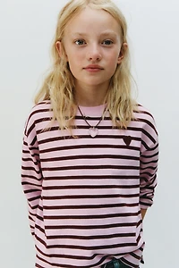 T-SHIRT À RAYURES PIÈCE CŒUR