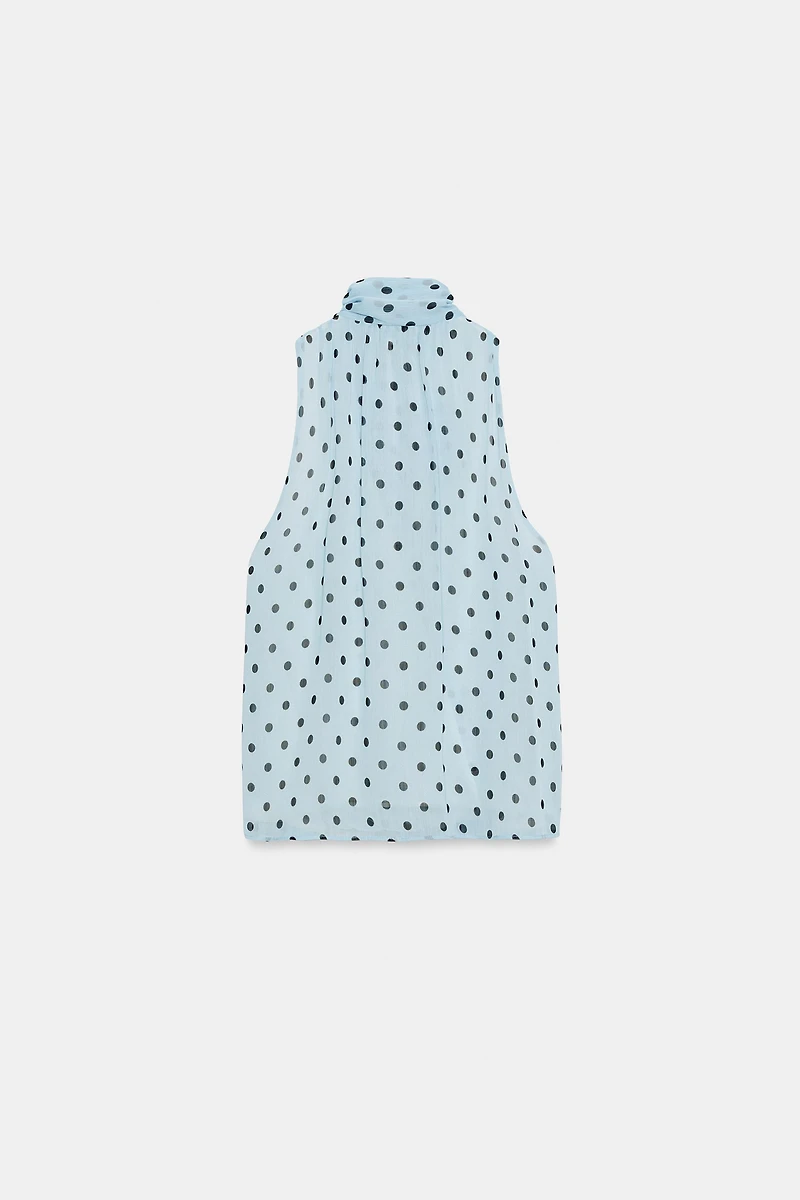 POLKA DOT TIE TOP