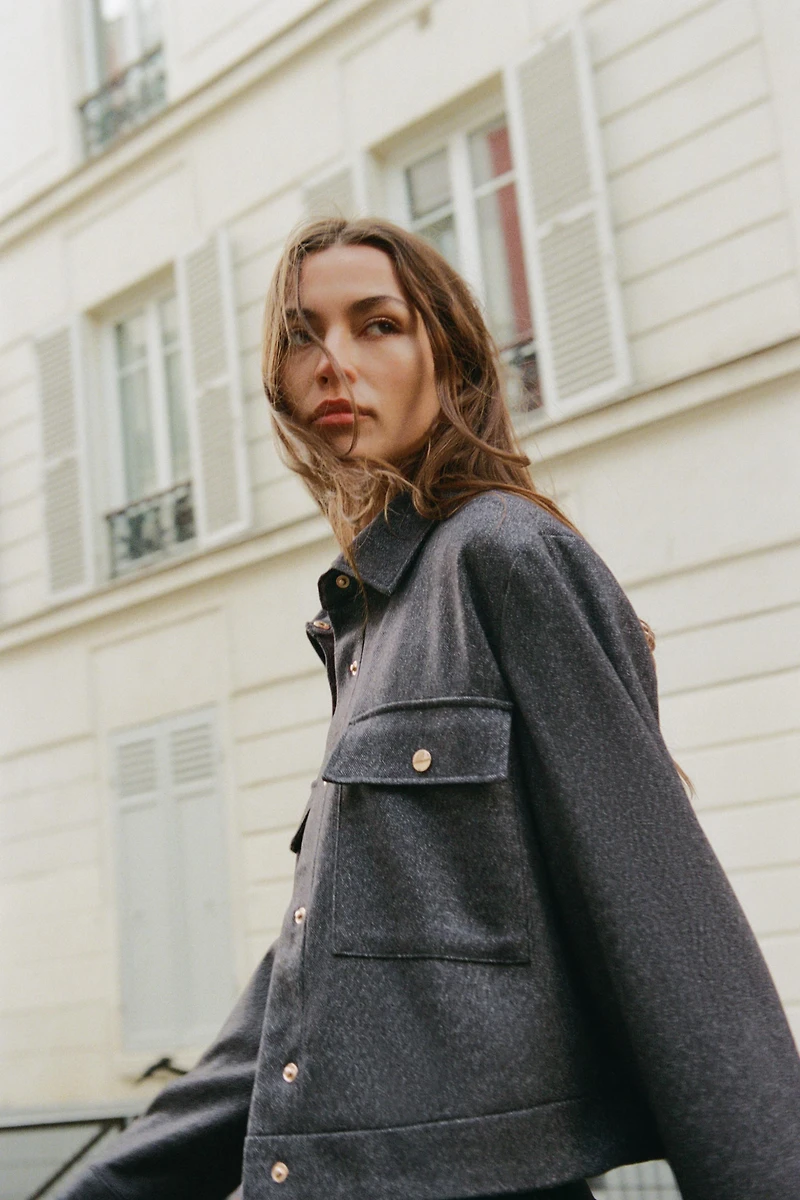 VESTE À CHEVRONS AVEC POCHES