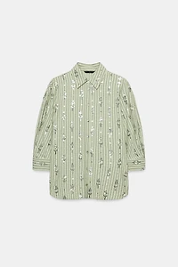 CHEMISE À RAYURES PAILLETTES