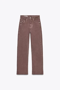 TRF HIGH-WAISTED CROPPED FLARE JEANS