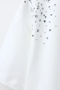 RHINESTONE BOXY FIT T-SHIRT