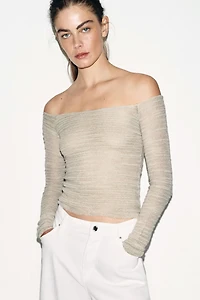 TOP EN MAILLE OFF SHOULDER