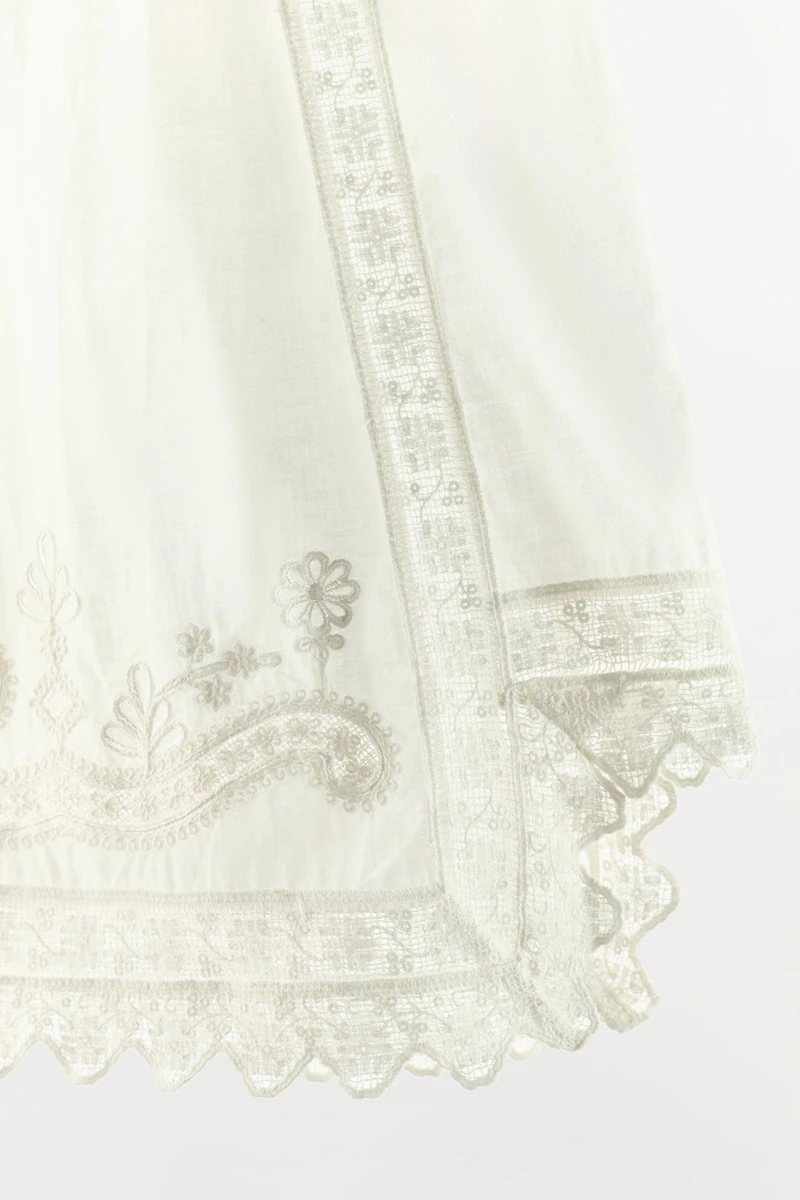 FLORAL EMBROIDERED LACE SHORTS