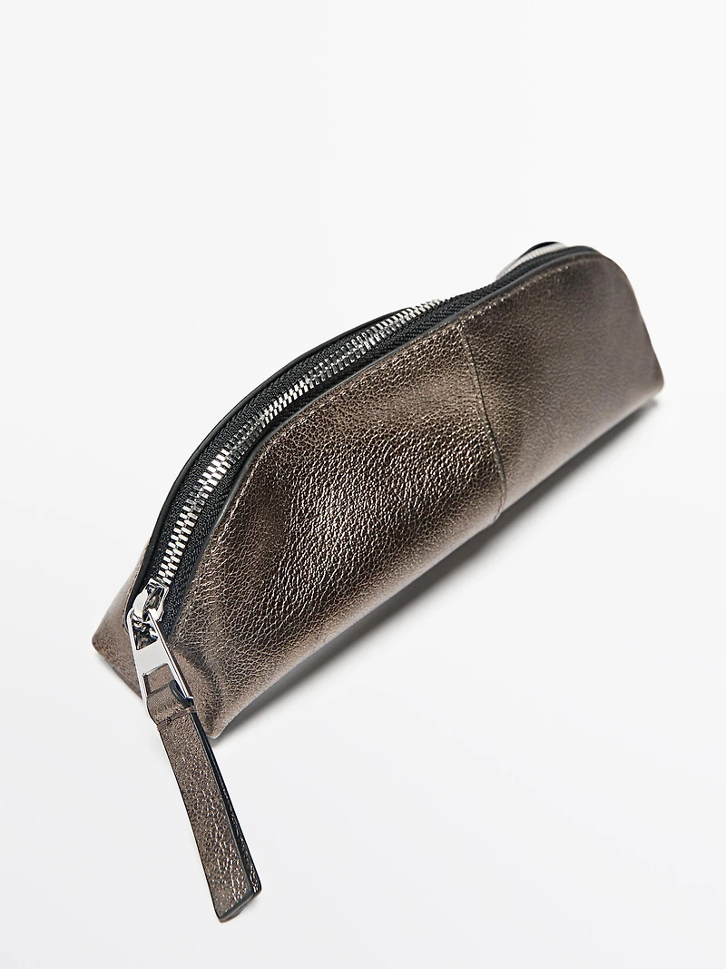 Trousse en cuir nappa