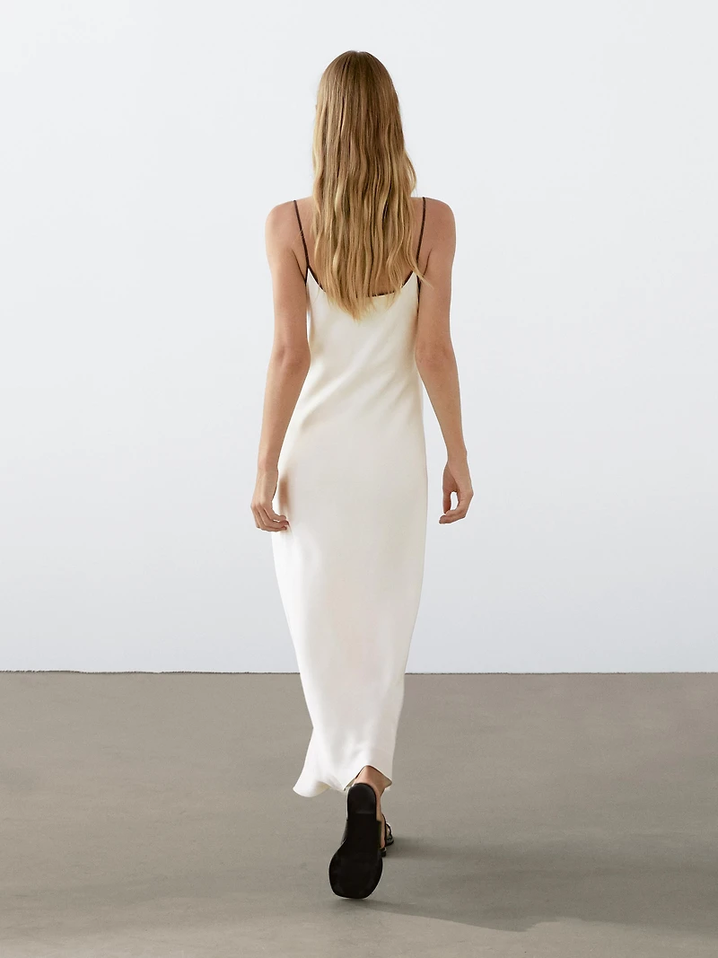Satin camisole midi dress