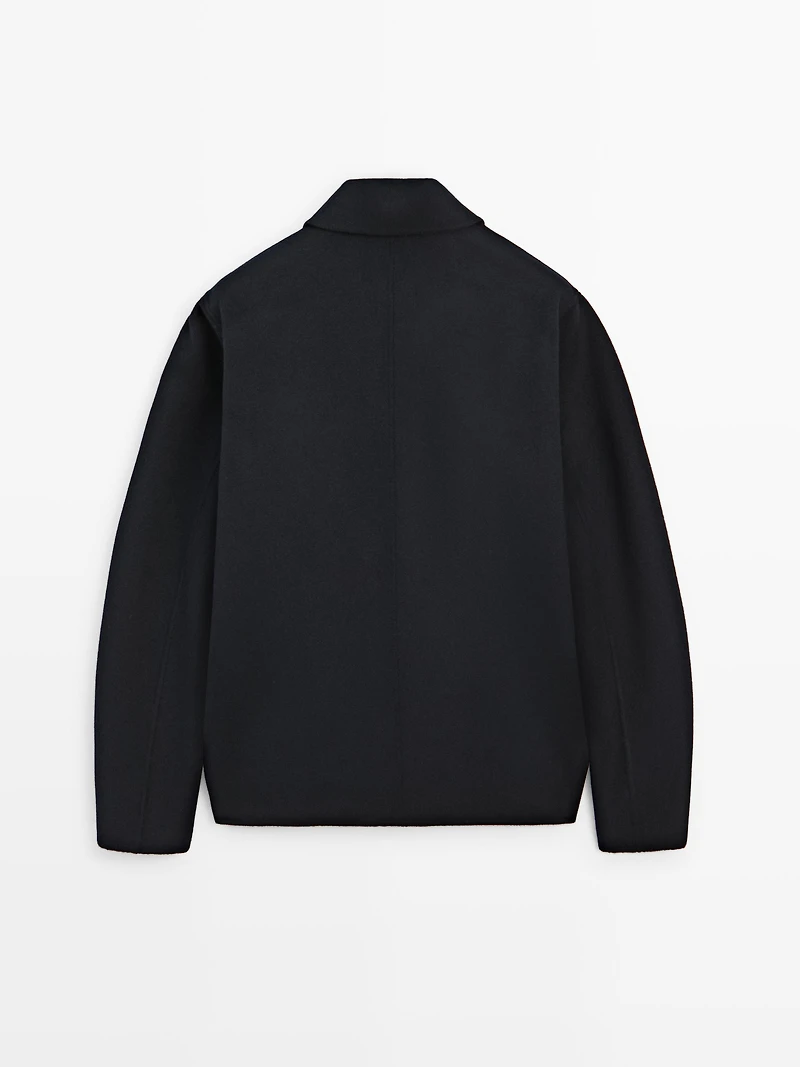 Wool overshirt with double pockets