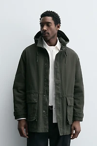 RELAXED FIT WASHED PARKA