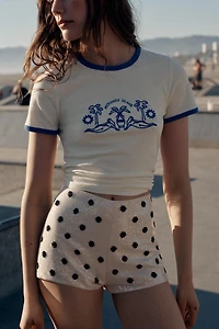 SHORT MINI PAILLETTES ET POIS
