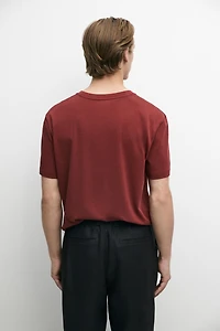Short sleeve cotton blend T-shirt