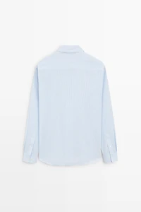 100% cotton regular fit striped shirt