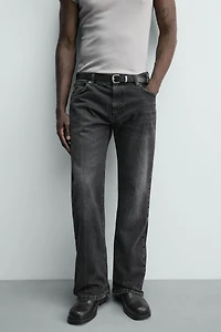 STRAIGHT FIT BOOTCUT SLIT JEANS