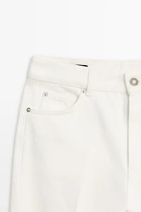 Mid-waist cropped flare fit jeans