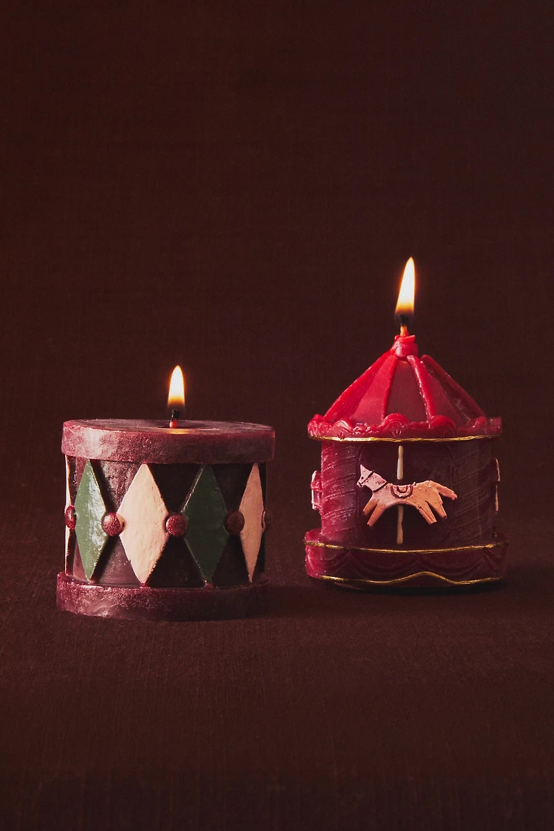 SET OF DRUM GINGERBREAD SCENTED CANDLES (SET OF 2)