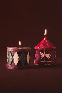 SET OF DRUM GINGERBREAD SCENTED CANDLES (SET OF 2)