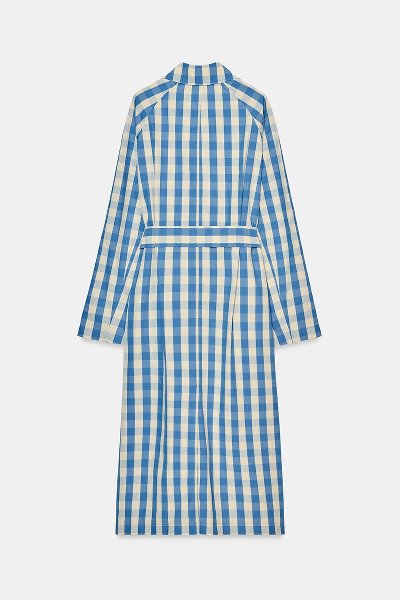 GINGHAM TRENCH COAT