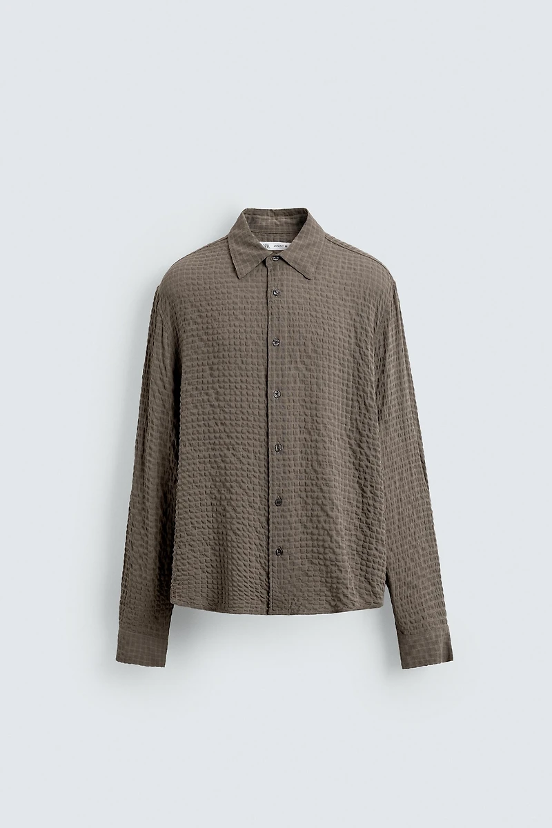 CHEMISE À CARREAUX STRUCTURÉE