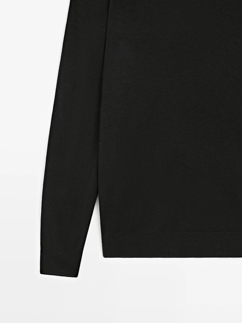 Oversize wool blend knit sweater