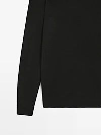 Oversize wool blend knit sweater