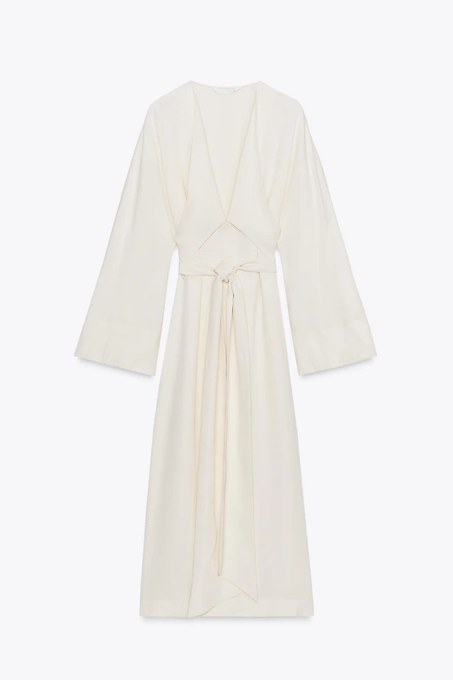 fitted lace wedding dress Zara White Collared Floral Embroidered Long Sleeve Mini Shirt Dress Size M