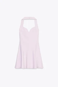 HALTER INTERLOCK SHORT DRESS