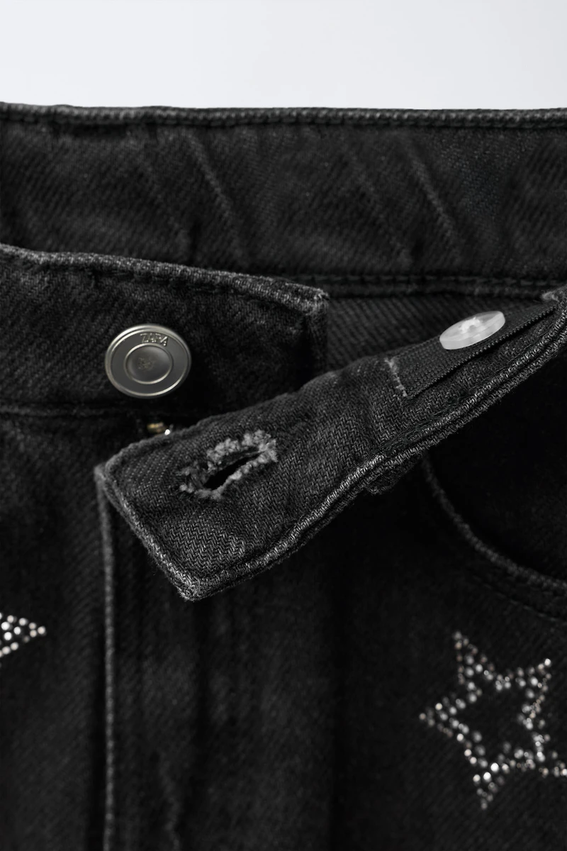 JUPE EN DENIM ÉTOILES BRILLANTES