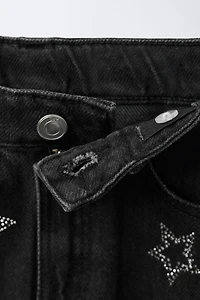 JUPE EN DENIM ÉTOILES BRILLANTES