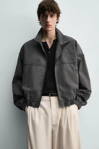 WASHED CROPPED FIT JACKET