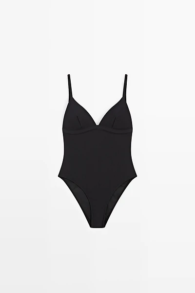 Shimmery triangle swimsuit