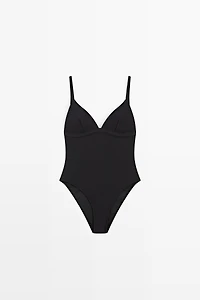 Shimmery triangle swimsuit