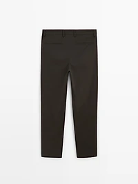 100% cotton slim fit trousers