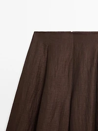 Wide-leg linen blend trousers - Studio