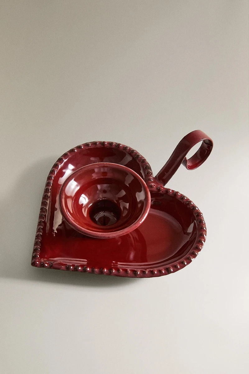 IRON HEART CHRISTMAS CANDLESTICK